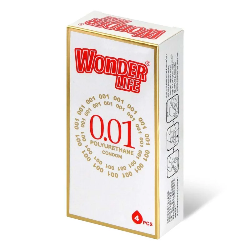 Wonder Life 0.01 4's Pack PU Condom