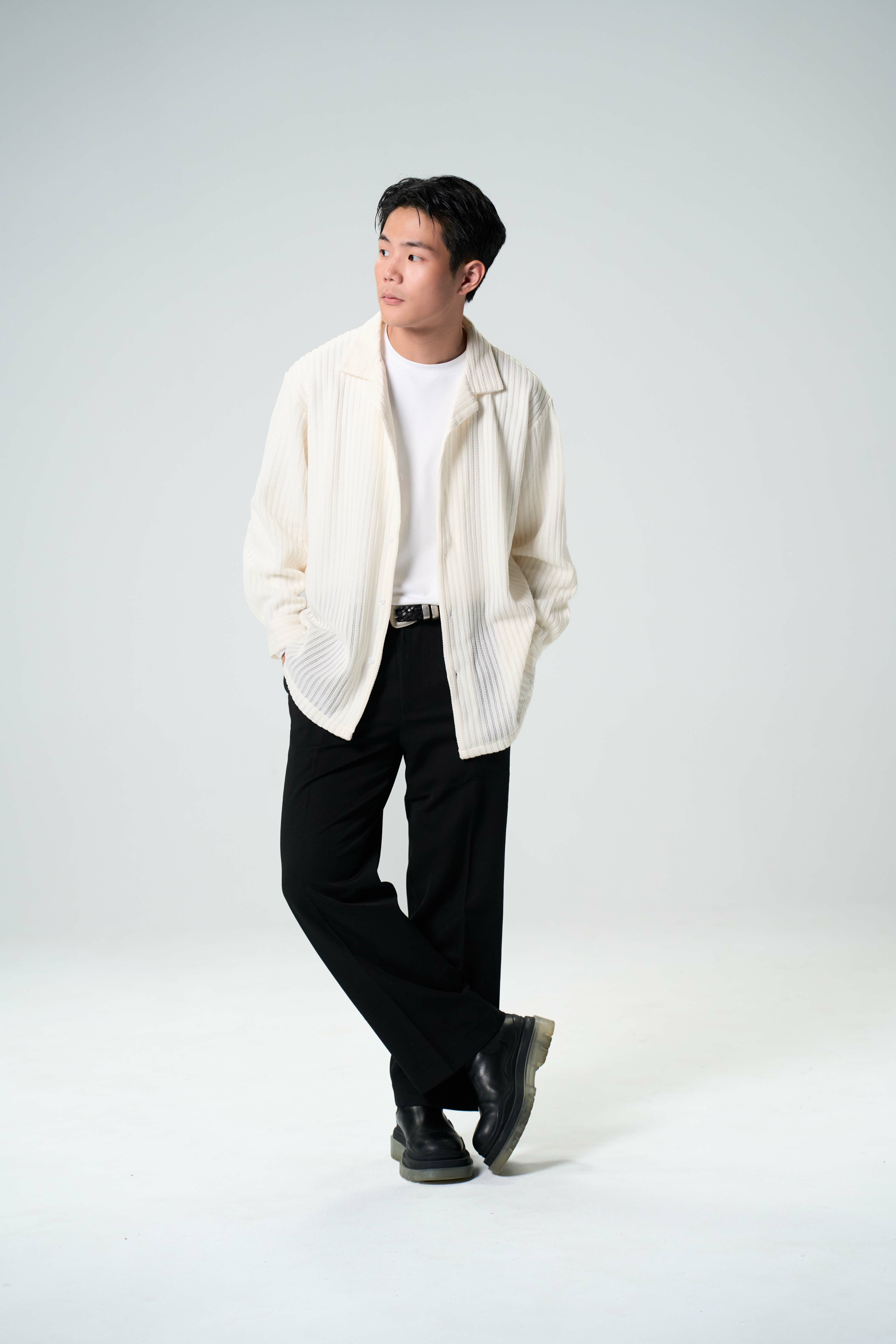 SIMON MADE BC-009 定番 窄版 修身 闊腿褲