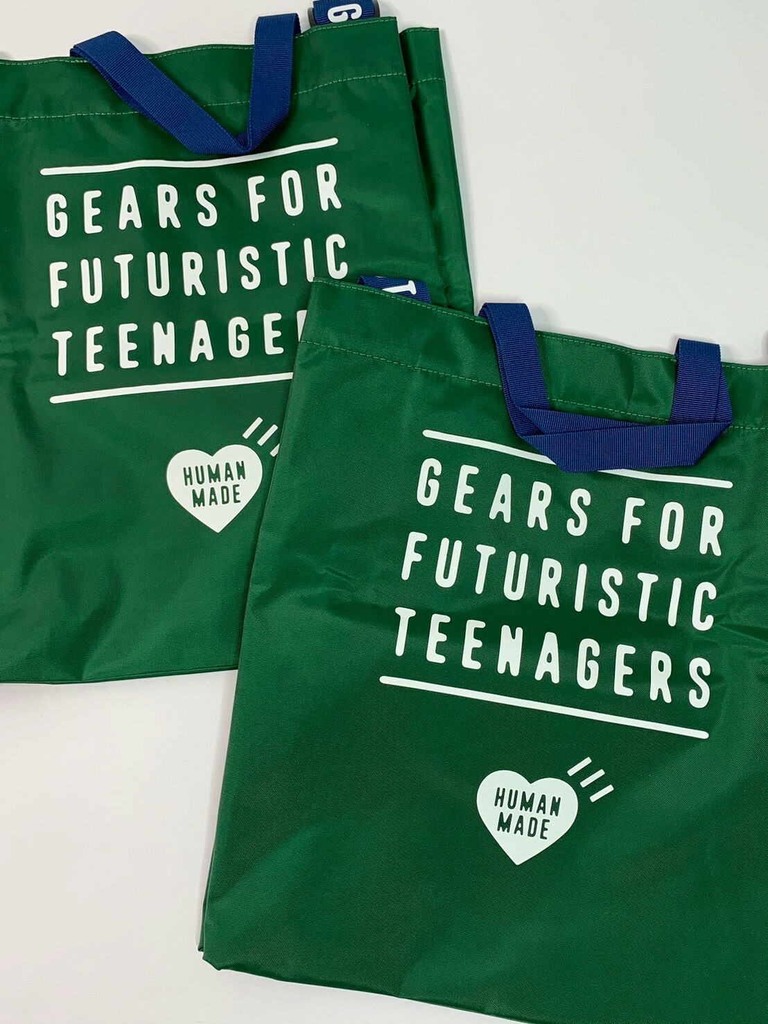 Human Made PVC 愛心LOGO字體 綠色 肩背尼龍包