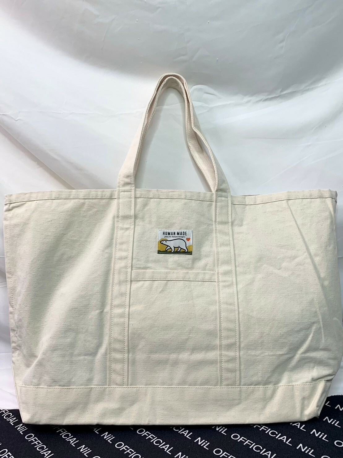 HUMAN MADE 北極熊LOGO 米白 帆布大提包