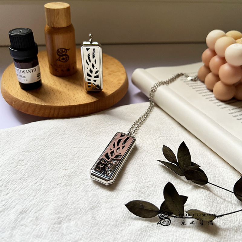 幻影星空幾何形精油項鍊墜飾（送補充棉）六角星辰 葉間幽香 椰林芬芳-光之薩滿