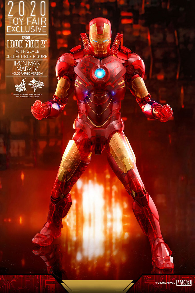 Hottoys Hot Toys MMS568 Ironman Iron Man Mark IV 4 Holographic Version