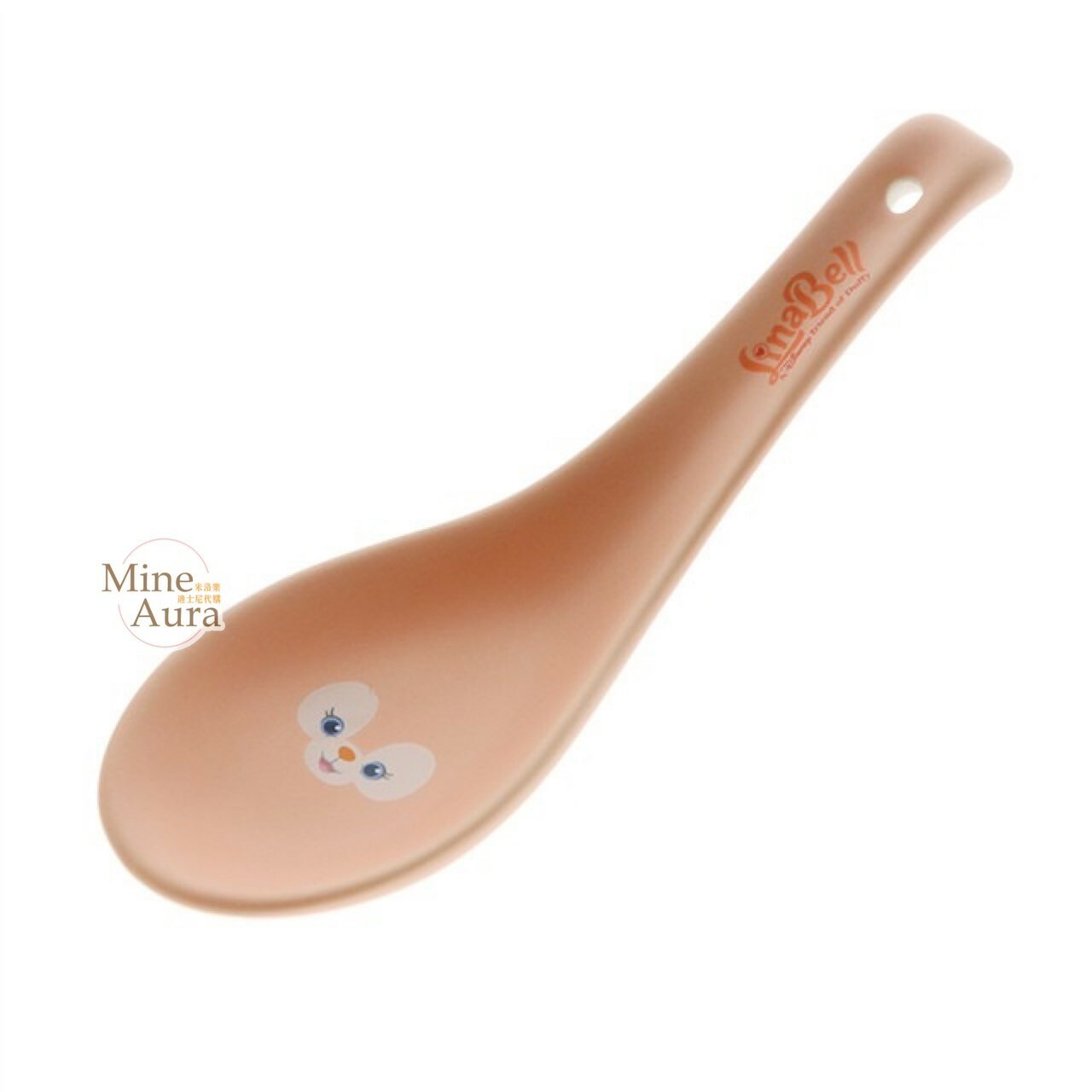 玲娜貝兒 Lina bell 大頭圖案 陶瓷 湯匙 餐具 -香港迪士尼樂園