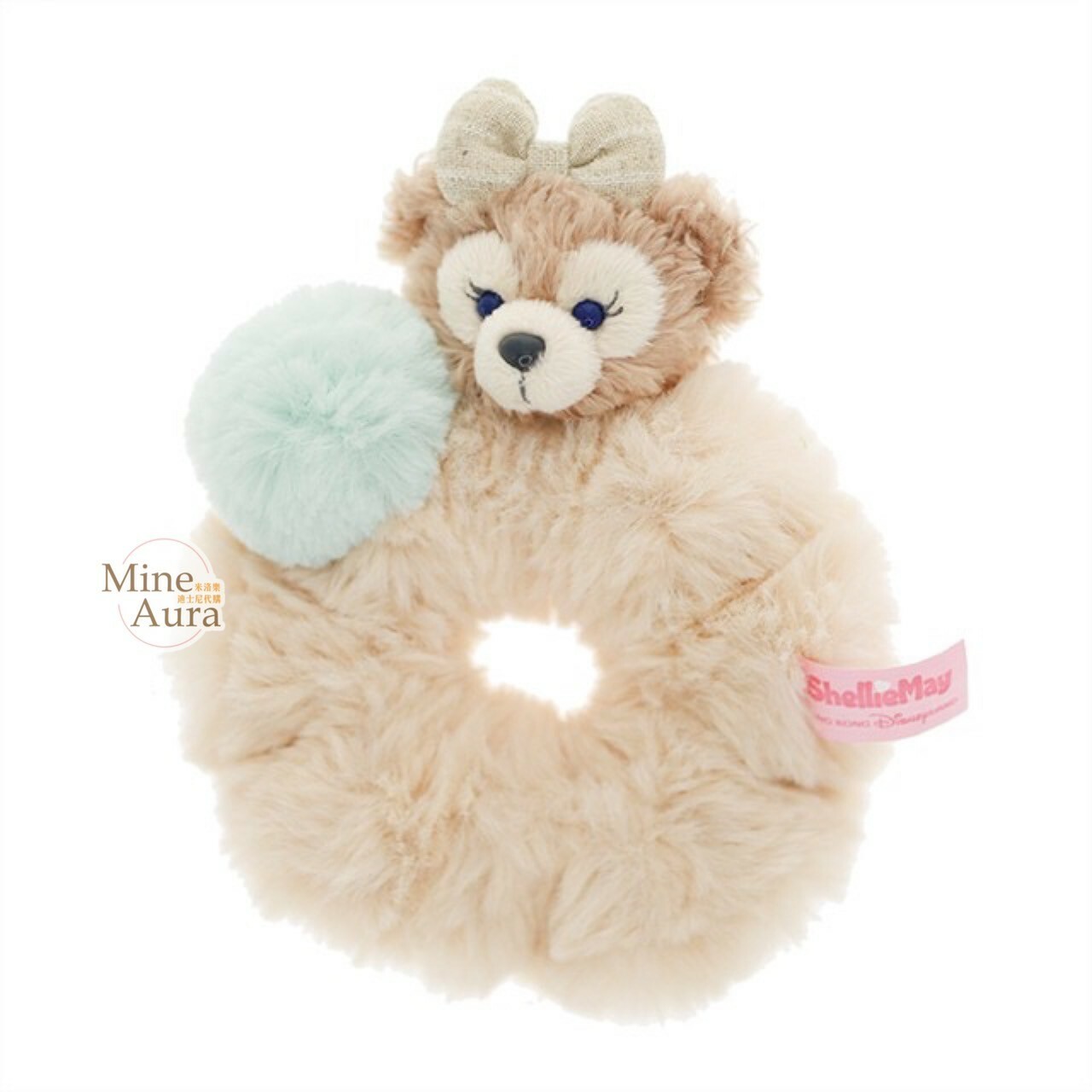 雪莉玫 ShellieMay 絨毛大頭 毛球 造型 毛毛 髮束 大腸圈 髮飾 -香港迪士尼樂園