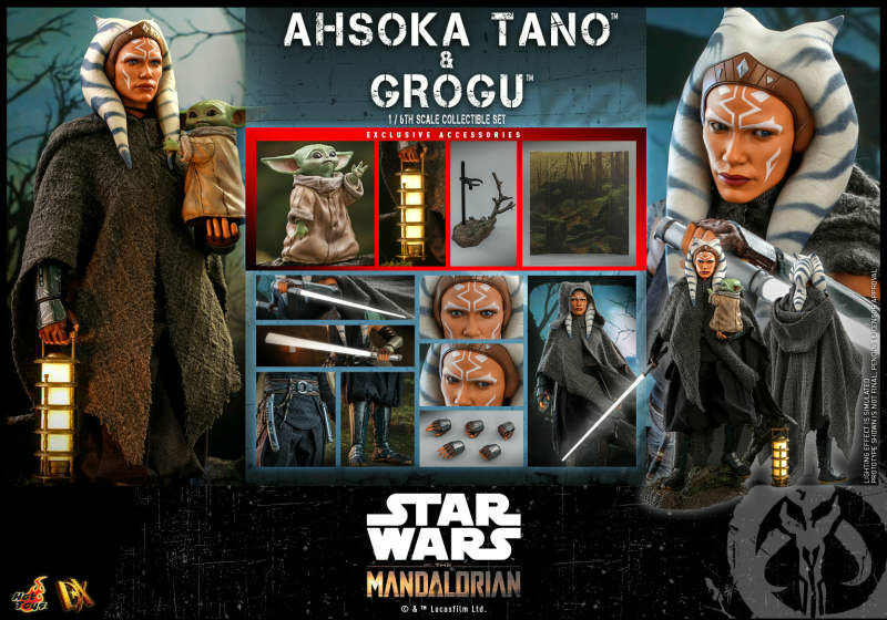 Hot Toys – [DX21] -《曼達洛人》亞蘇卡·譚諾＆格羅古（Ahsoka Tano & Grogu）1/6 比例收藏級人偶套裝