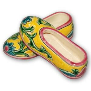 居家開運擺飾｜台灣國寶交趾陶 SS繡花鞋