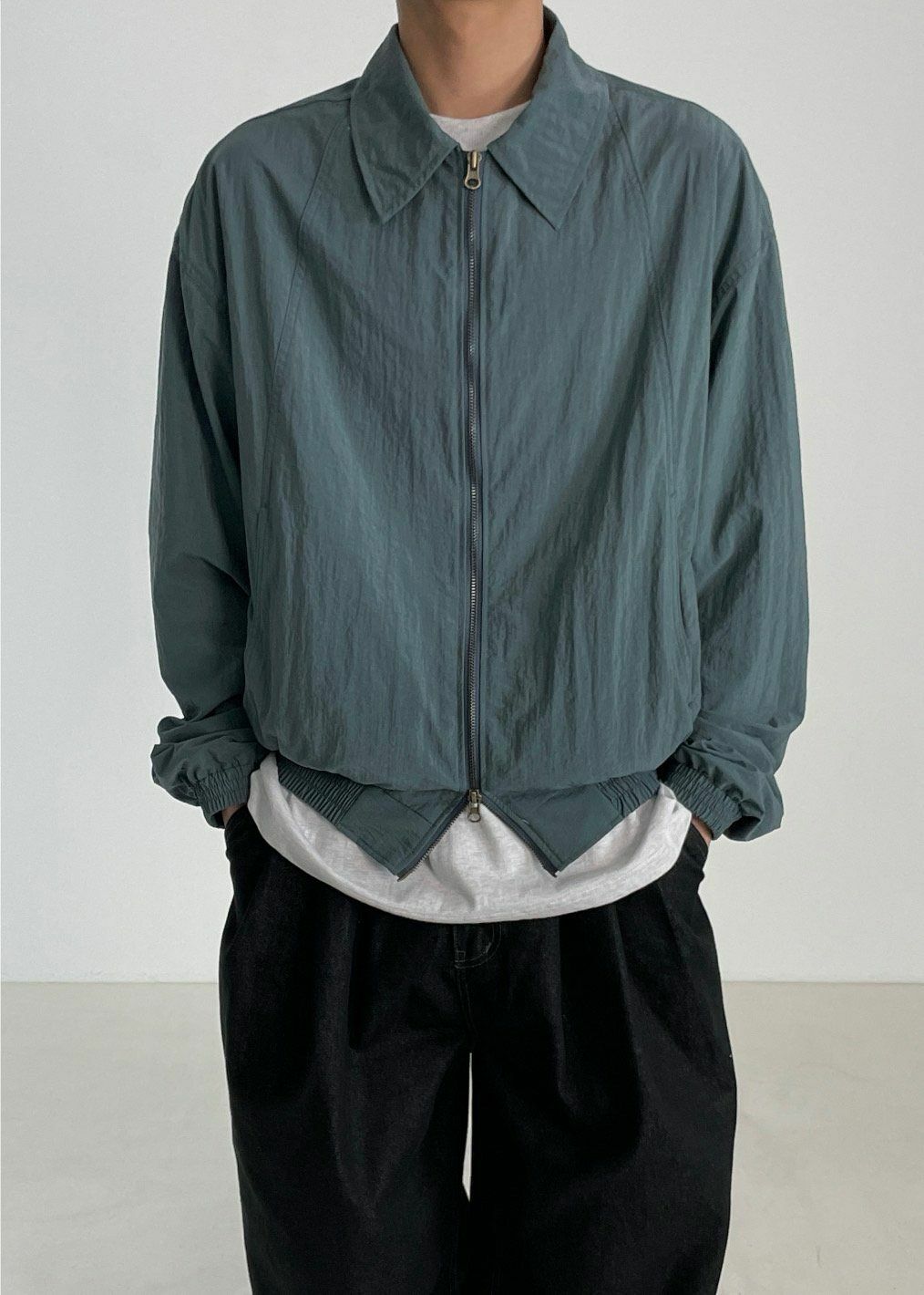 恤衫領拉鍊外套 DOT-0024JK