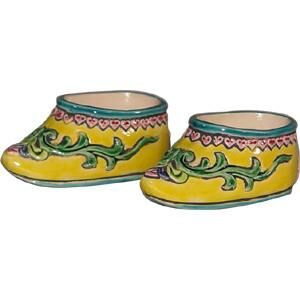 台灣國寶交趾陶｜居家開運擺飾 三寸金蓮鞋SS