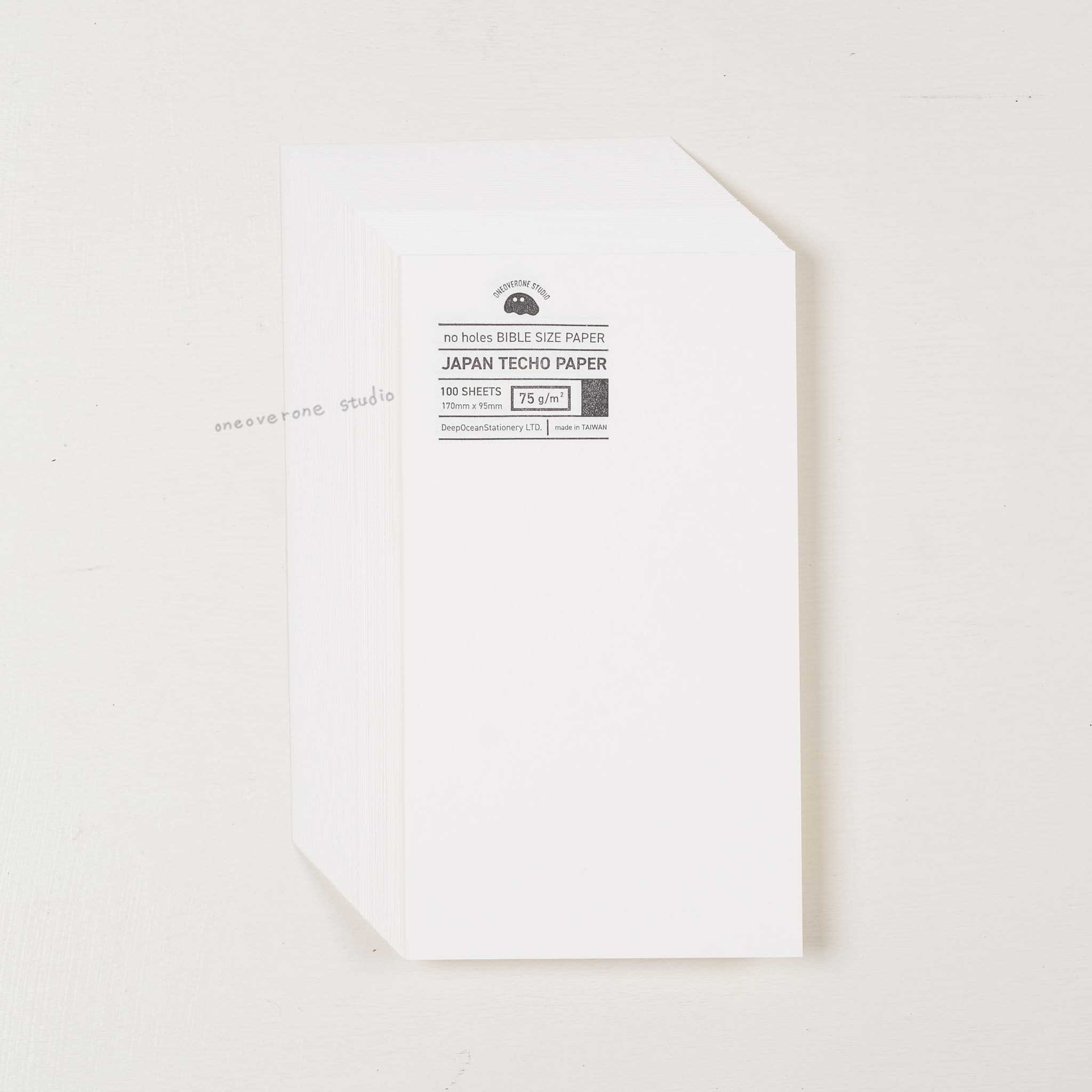 無孔 BIBLE尺寸 TECHO 日本手帳紙 TECHO｜一分之一工作室 臺灣