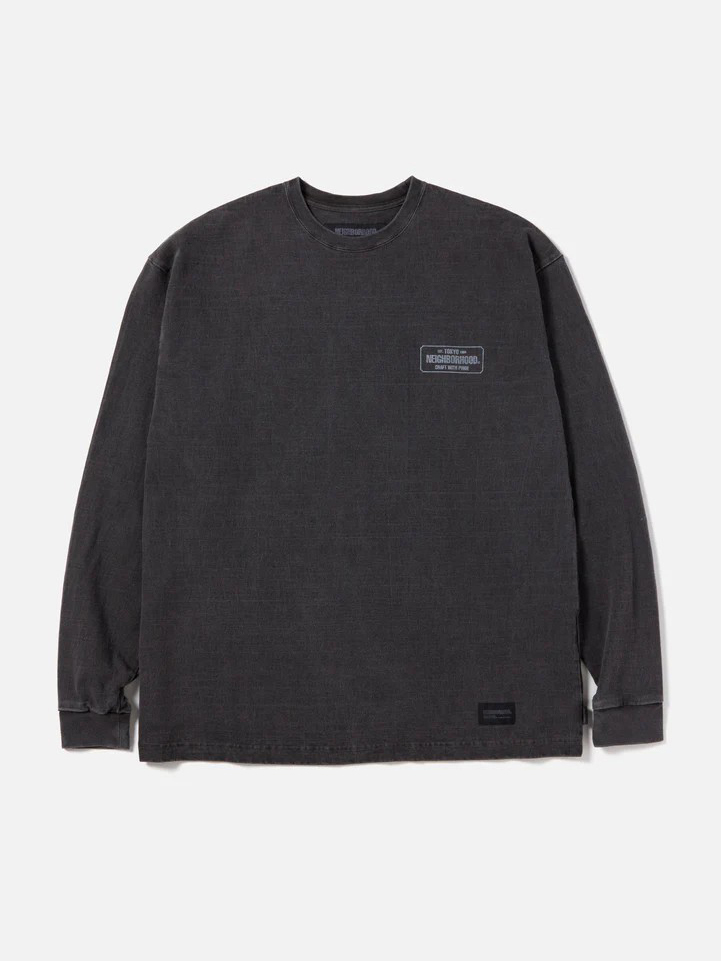 NEIGHBORHOOD PIGMENT DYED CREWNECK LS 水洗長袖T恤