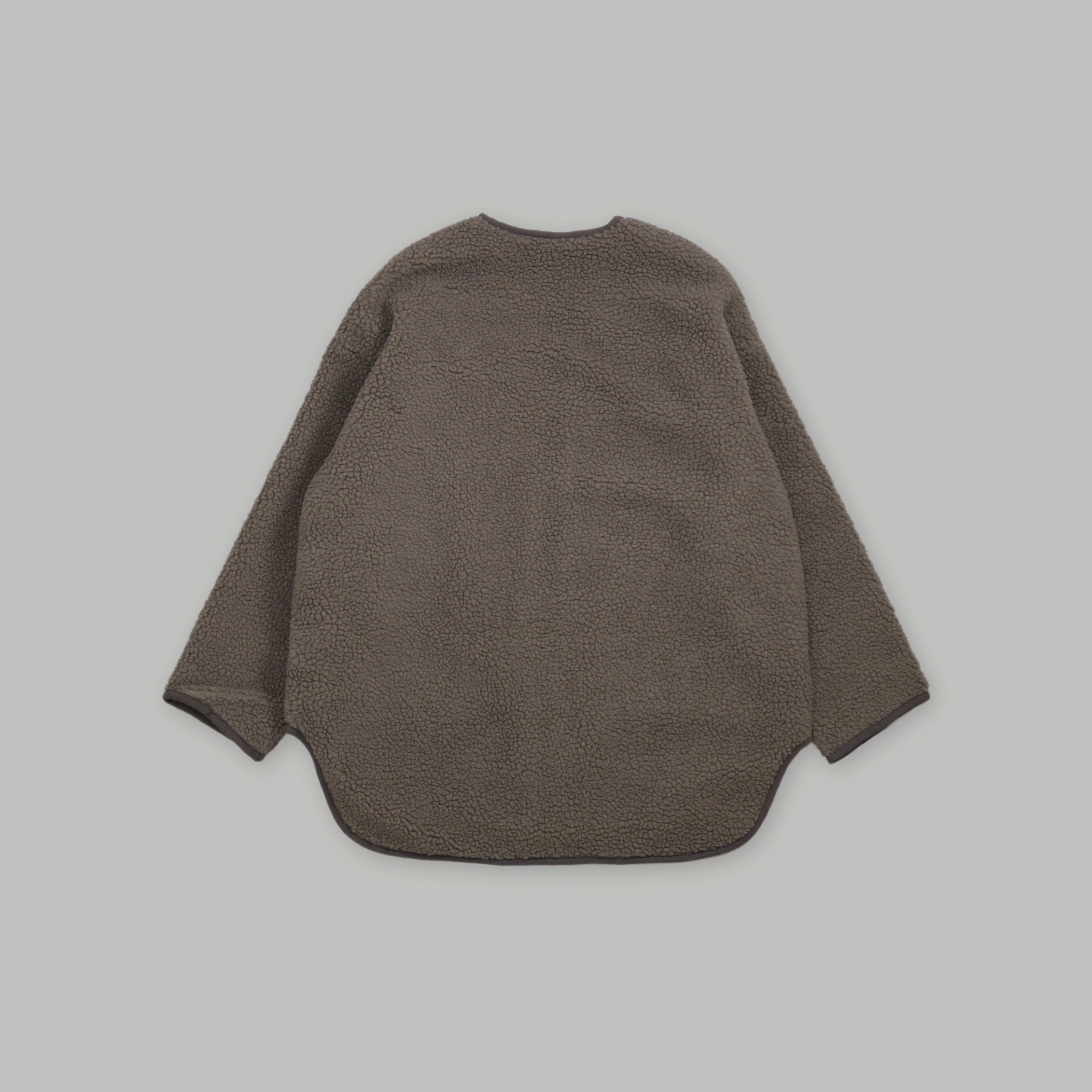 J.P.L. 無領滾邊抓毛絨外套 ╭ 2色 ╮