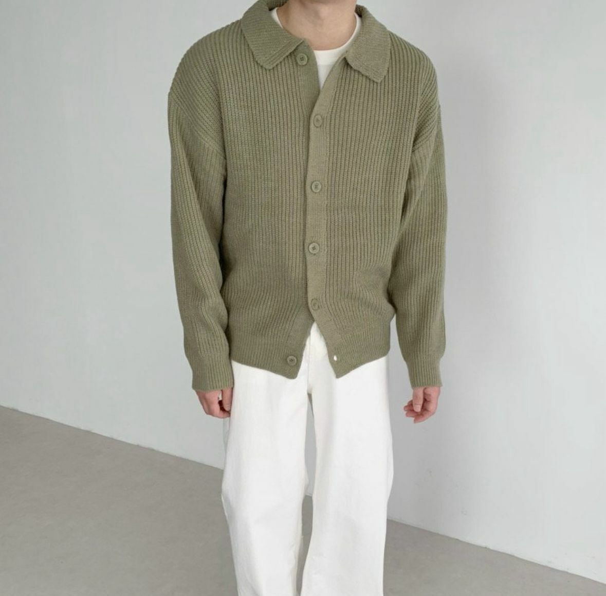 淨色反領開胸針織外套 MAIDEN-019JK