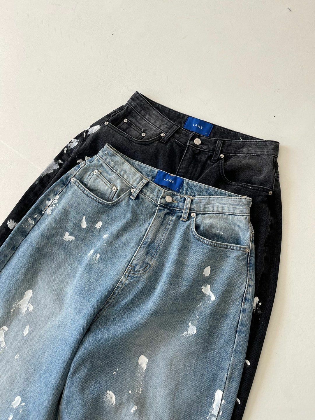 潑墨鬆身牛仔褲 LANE-018J