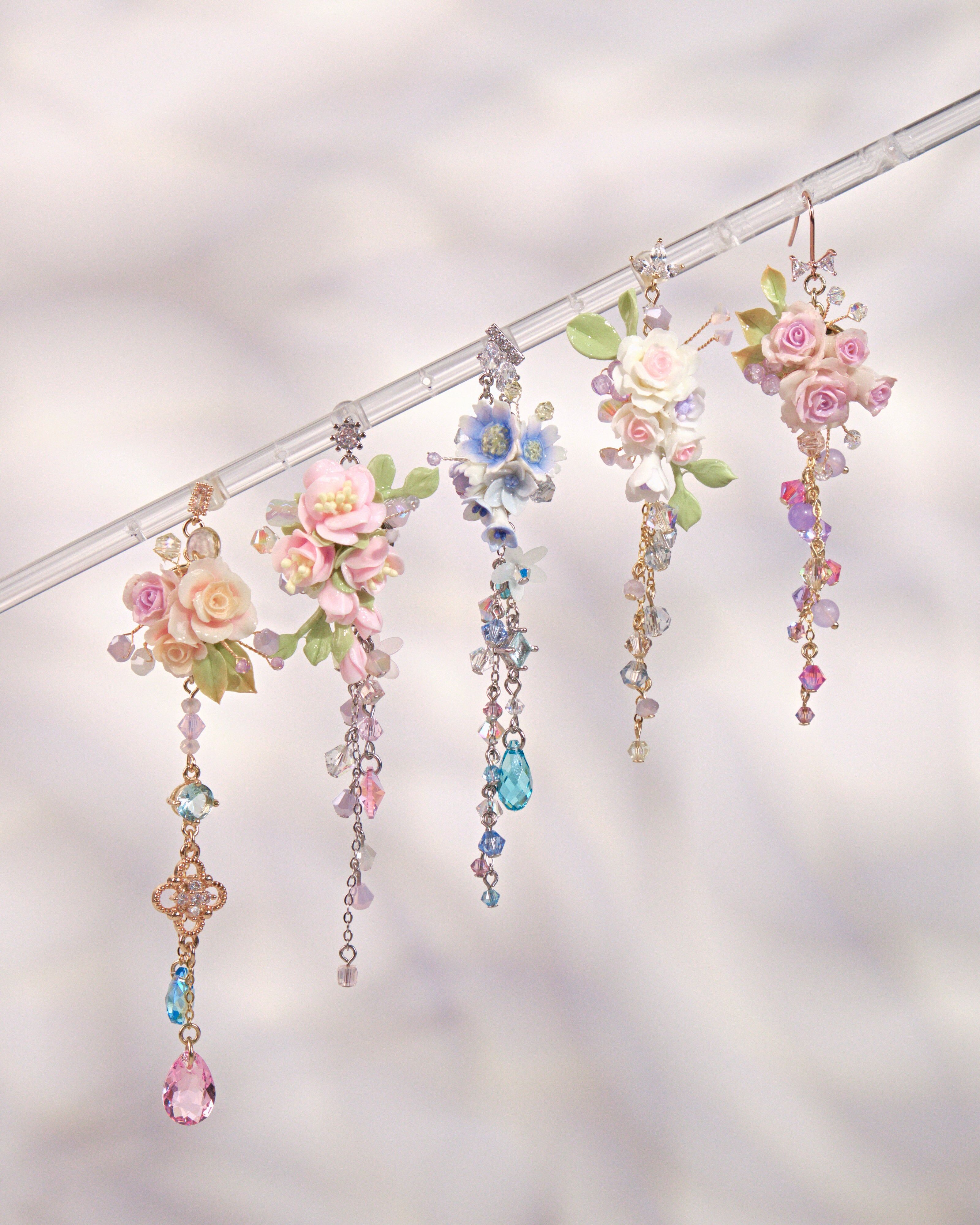 ⑪ Cascading Garden Gratitude S925 Earrings (10 Designs)