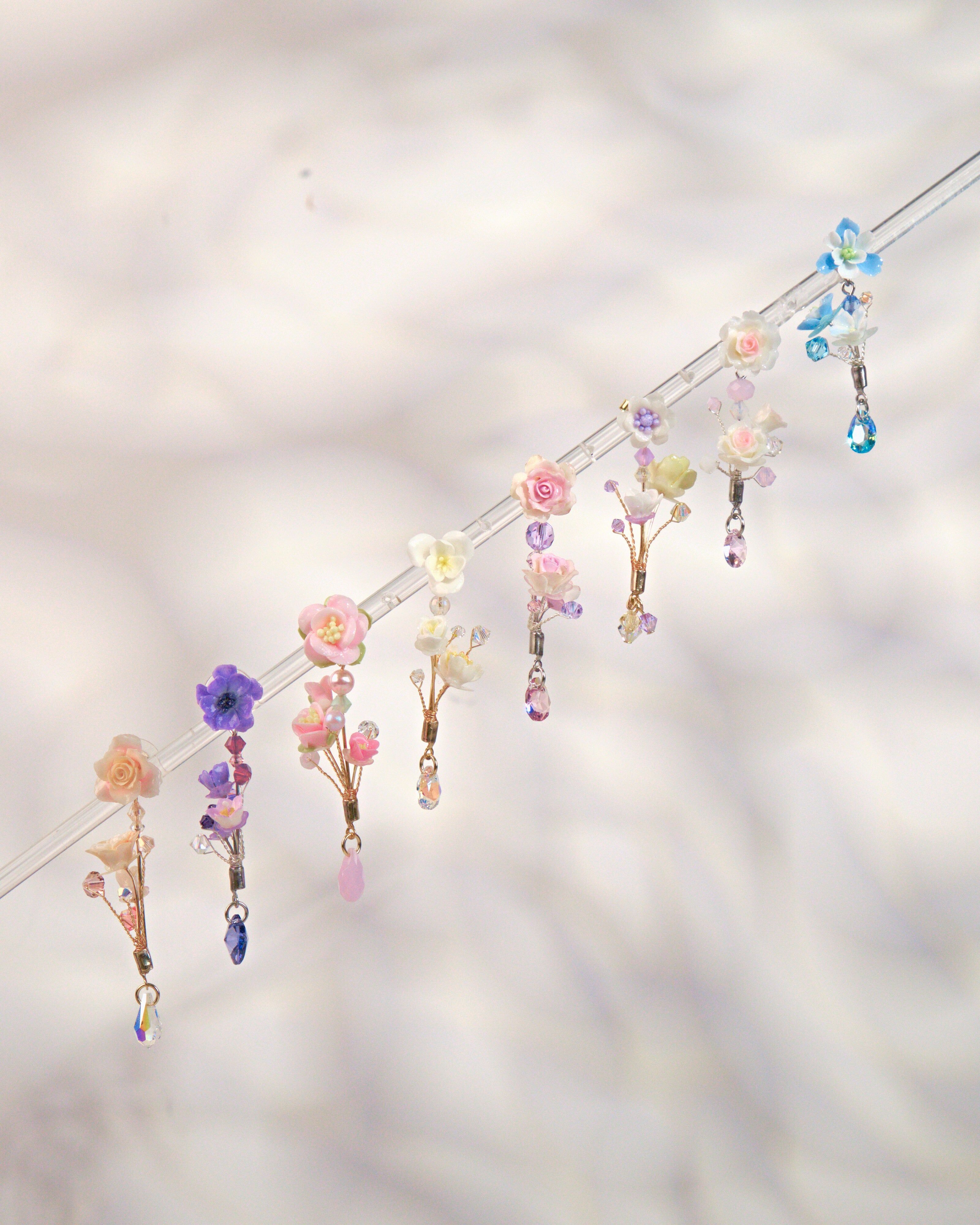 ⑪ Blossoming Bouquet S925 Earrings  (8 Designs)