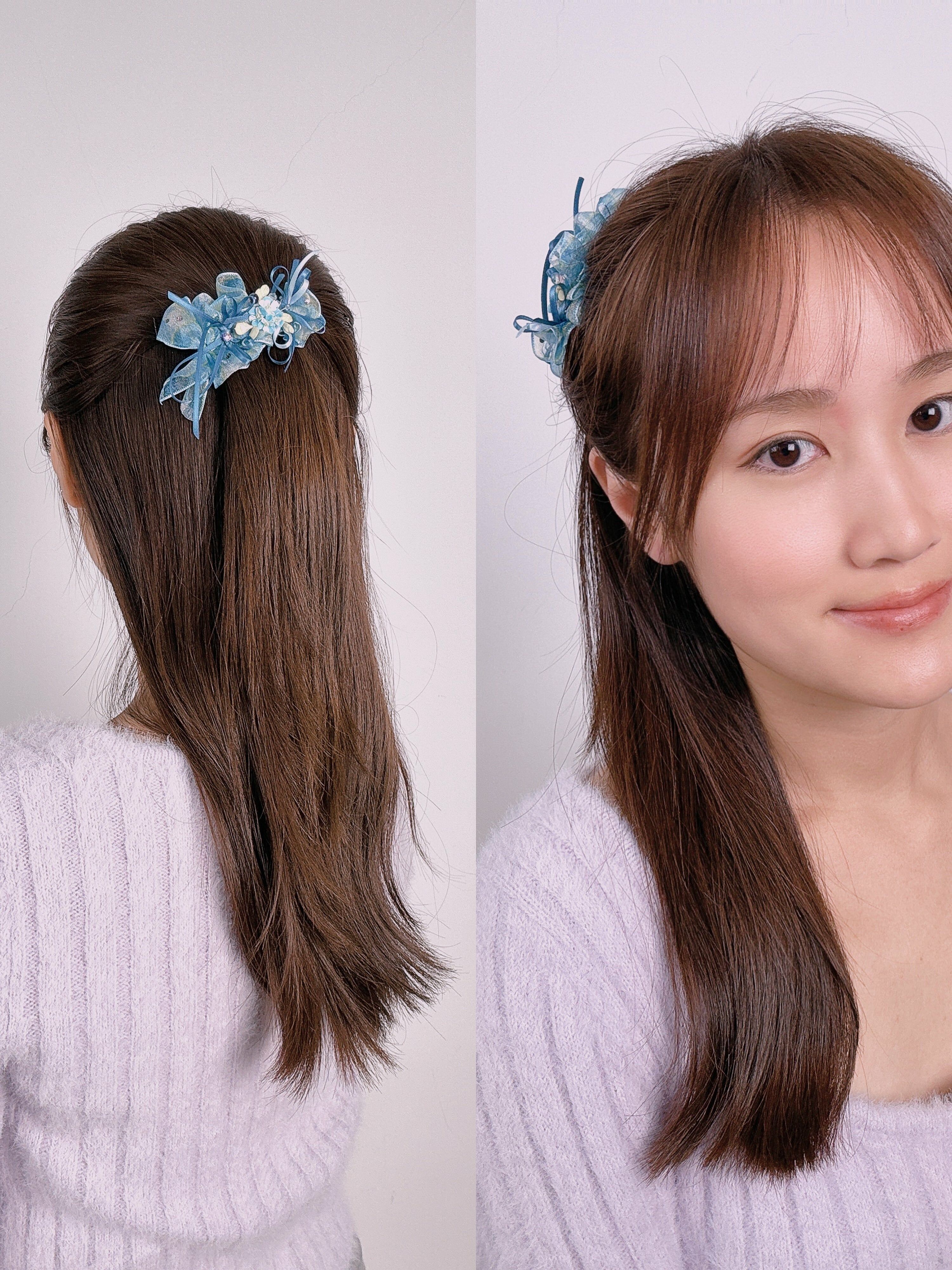 ⑪ Grateful Glam Ribbon Flower Hair Clip (5 Designs)