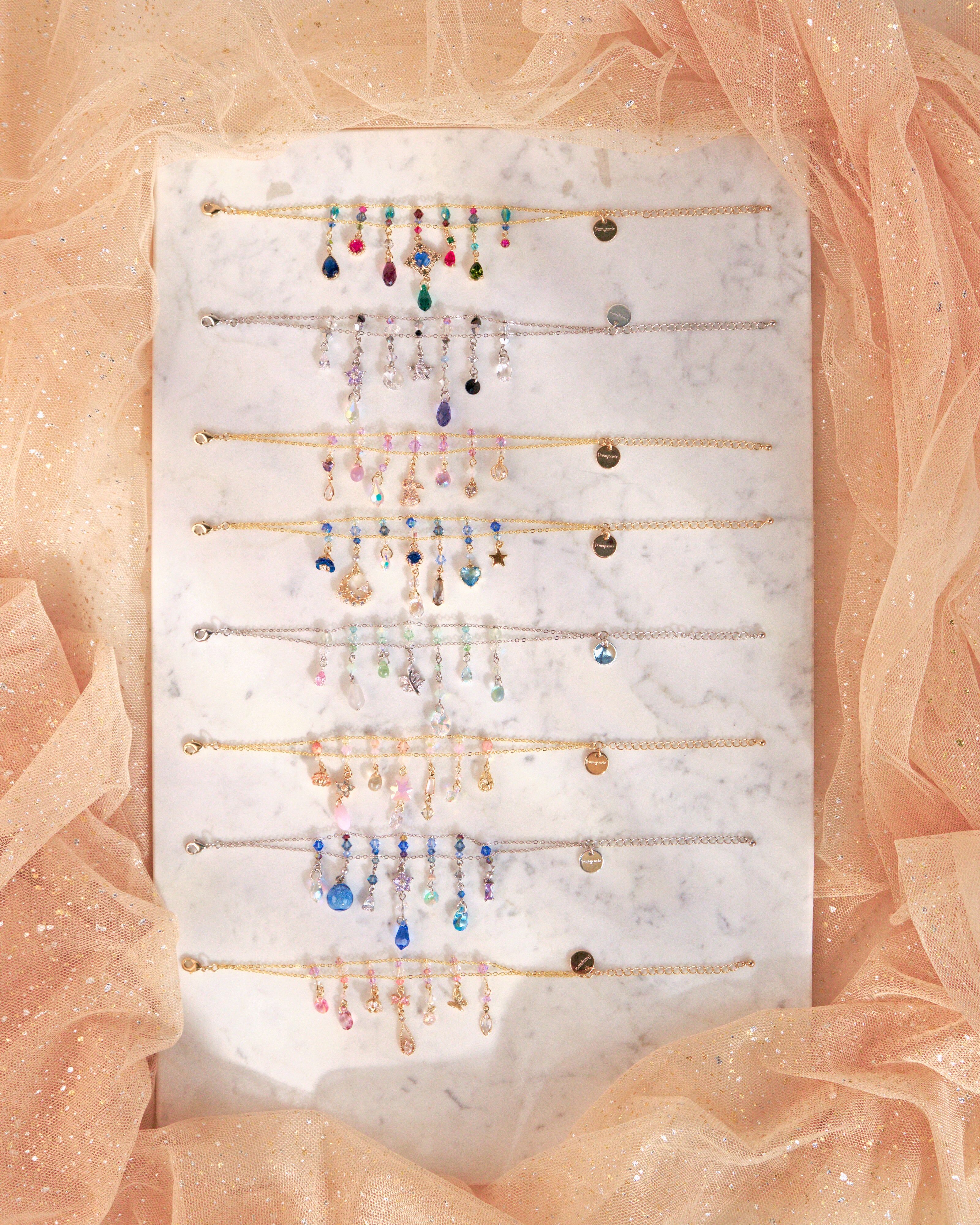 ⑪ Droplets of Appreciation S925 Bracelet (8 Designs)