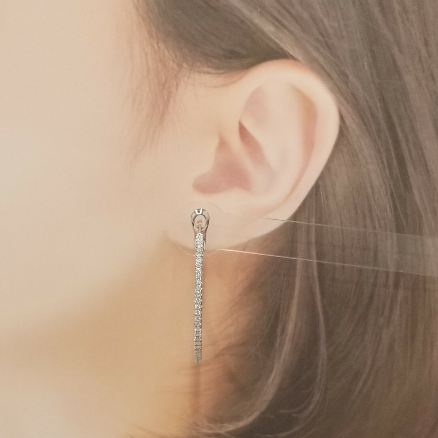 18K White Gold 0.93ct Diamond Earrings