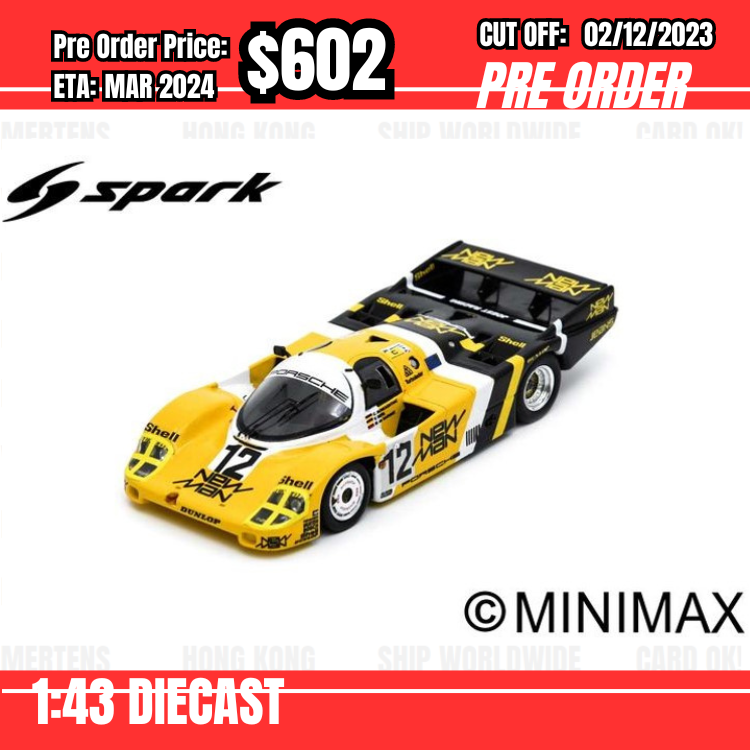 PO-$602 * Spark * 1:43 Porsche 956 No.12 4th Le Mans 24H 1983 C. Schickentanz - V. Merl - M. Narvaez [OD13/11]