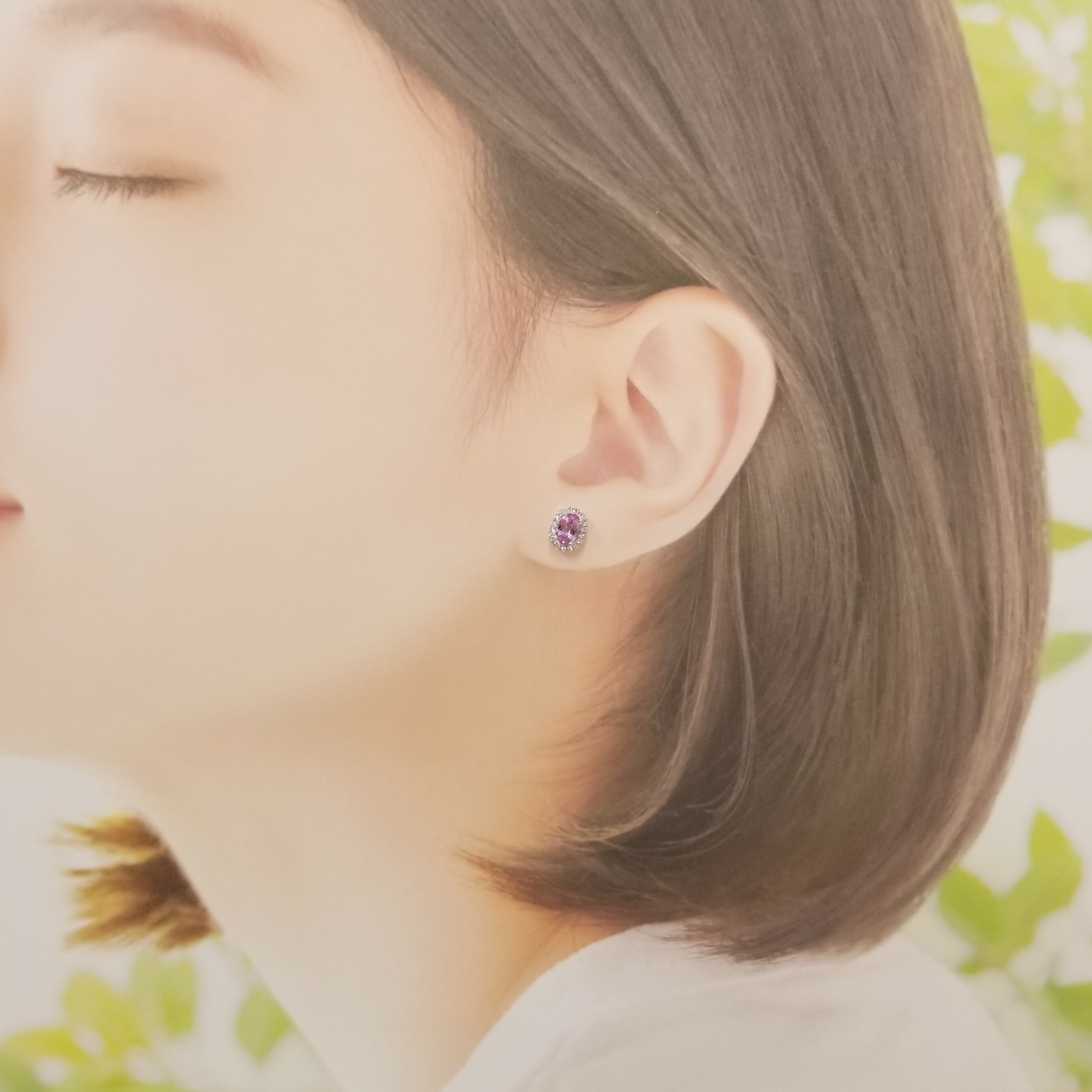 18K White Gold 0.99ct Sapphire and Diamond Earrings