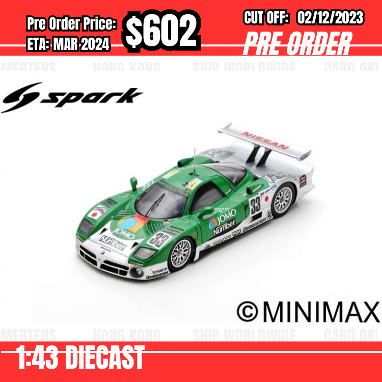 PO-$602 * Spark * 1:43 Nissan R390 GT1 No.33 Nissan Motorsport 10th Le Mans 24H 1998 S. Motoyama - M. Kageyama - T. Kurosawa [OD13/11]