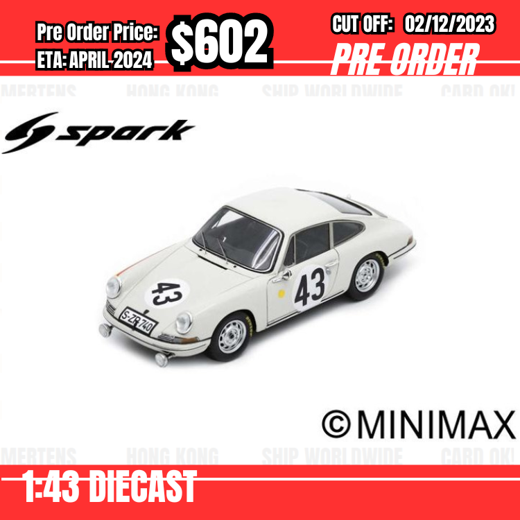 PO-$602 * Spark * 1:43 Porsche 911S No.43 Le Mans 24H 1967 FRANC - A. Fischaber [OD13/11]