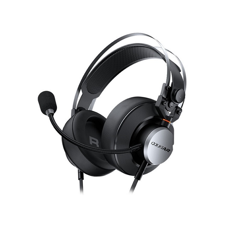 米特3C數位–COUGAR 美洲獅 VM410 黑色/黑橘/鐵灰/藍色/綠色 全罩式電競耳機麥克風