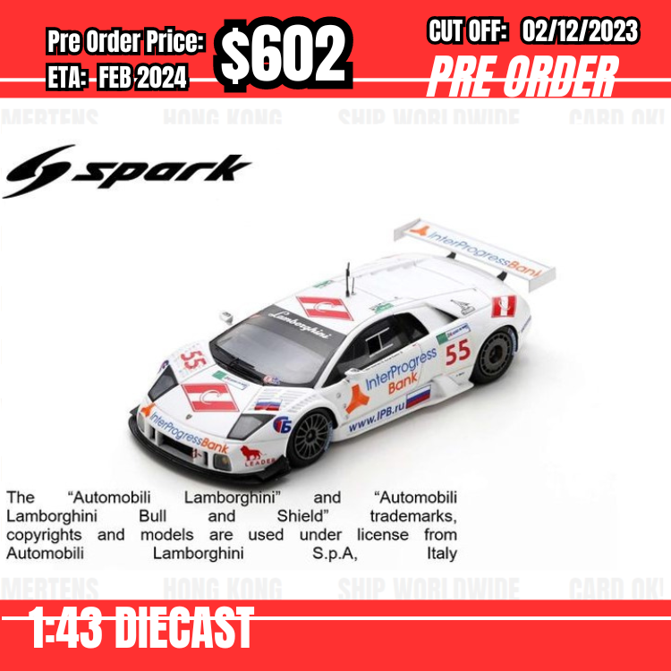 PO-$602 * Spark * 1:43 Lamborghini Murciélago R-GT LM No.55 IPB Spartak Racing Le Mans 24H 2008 R. Rusinov - P. Kox - M. Hezemans [OD13/11]