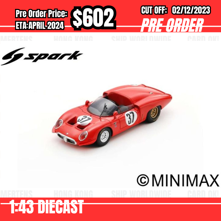 PO-$602 * Spark * 1:43 Alfa Romeo 33 No.37 Test Days Le Mans 1967 [OD13/11]