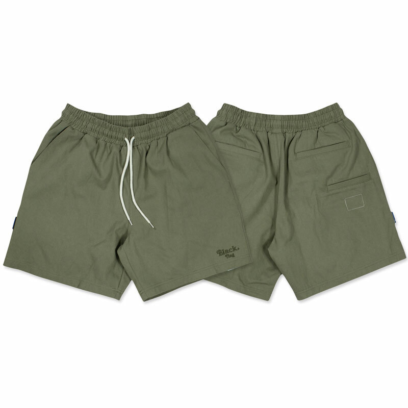 BLACK FLAG KNEE TWILL SHORTS 膝上斜紋 短褲 灰綠【JBF23P001】