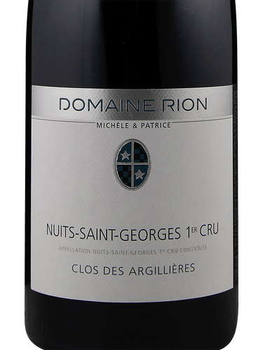 Patrice Rion Nuits Saint Georges 1er Cru Clos des Argillieres 2013