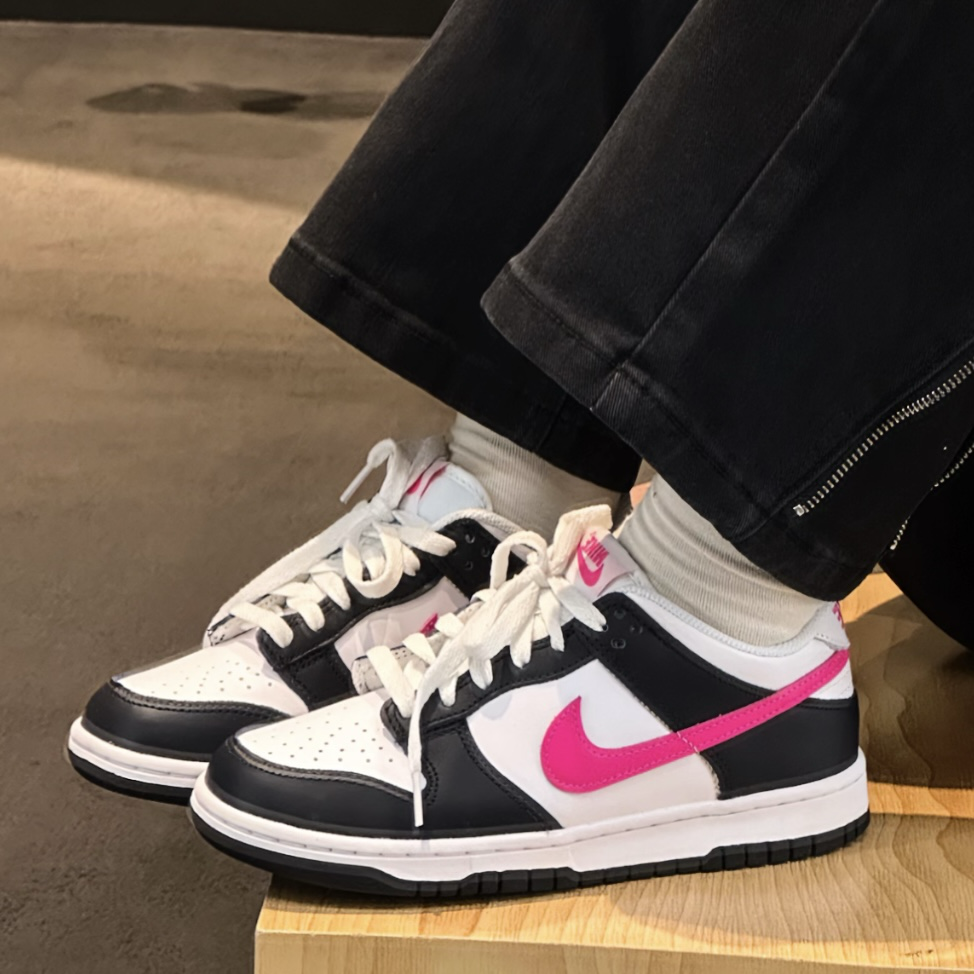 Nike Dunk Low GS Obsidian Fierce Pink 蜜桃黑 低筒 女鞋