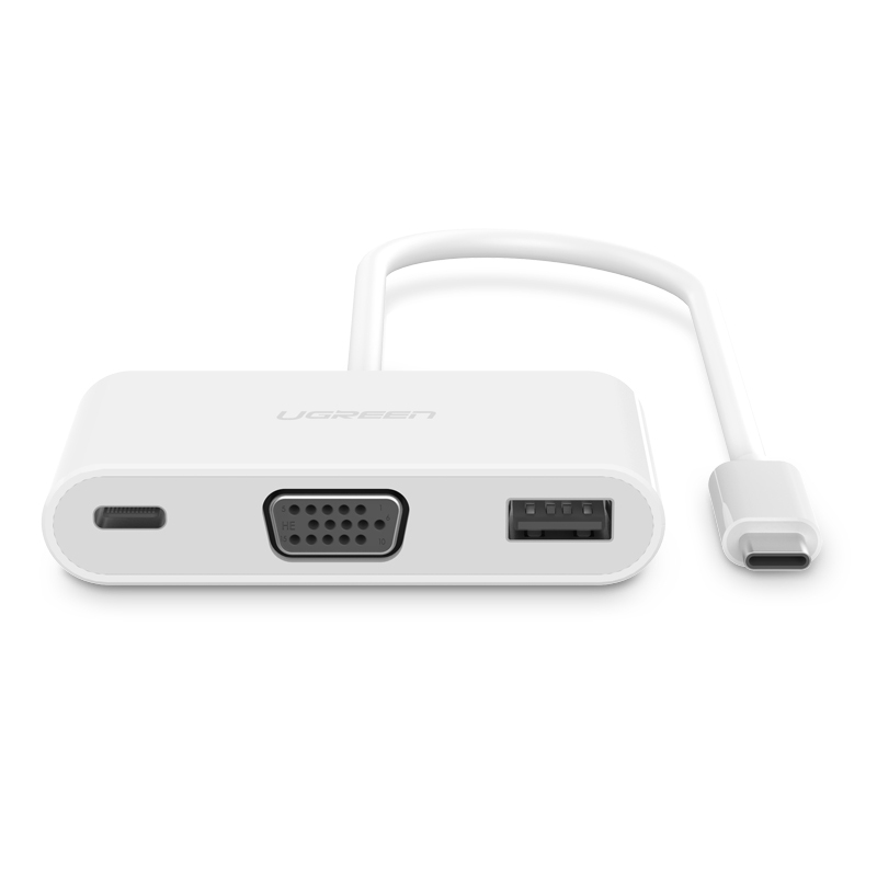 UGREEN - 30376 Type-C轉VGA高清轉換器 + Type-C ( PD充電)