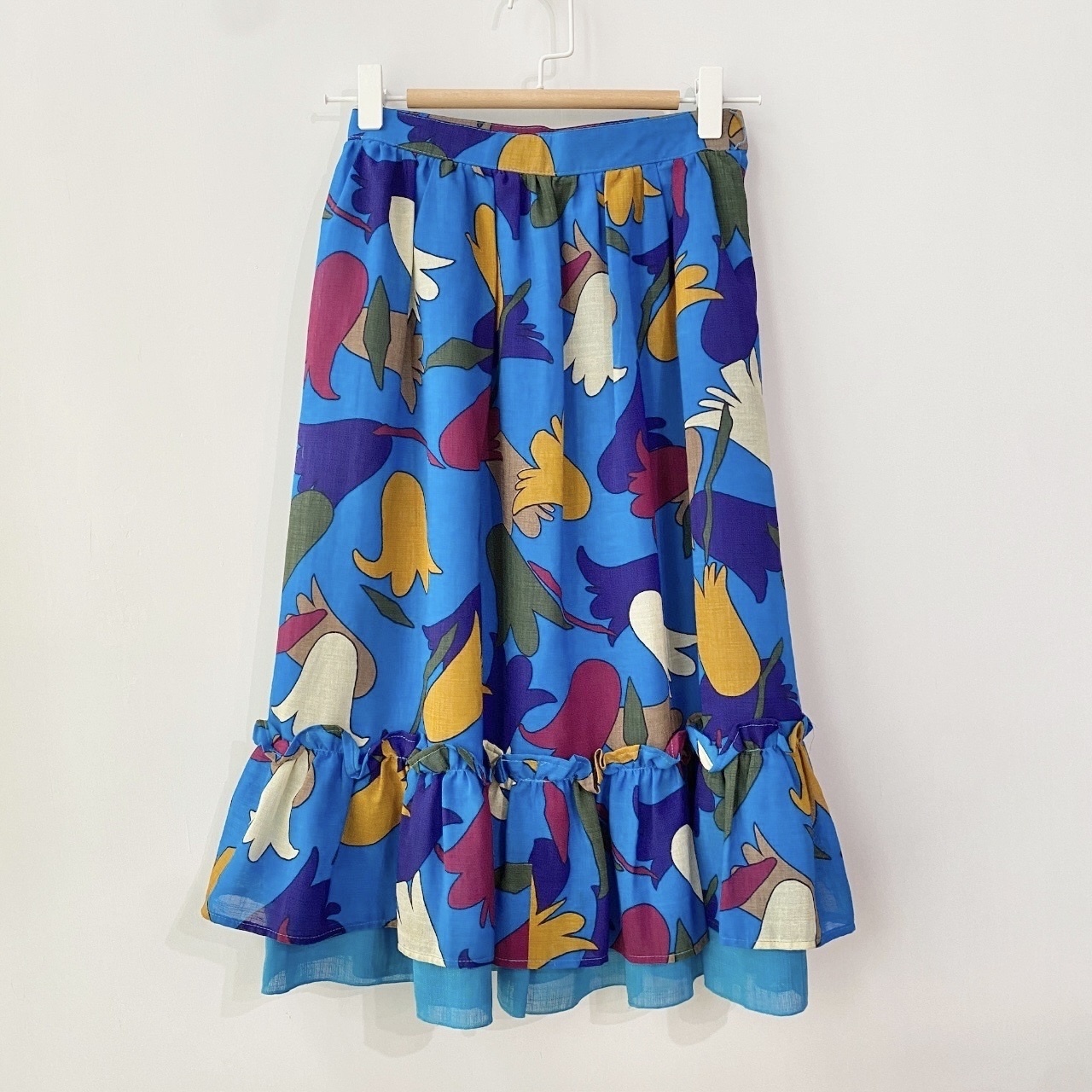 日本製藍色鬱金香半裙