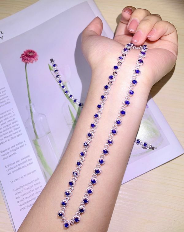 18k Royal blue皇家藍藍寶石晚宴套裝