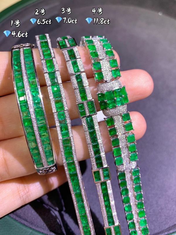 18k 天然祖母綠手鏈