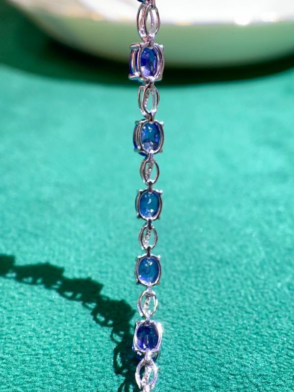 18k 天然藍寶石金手鏈