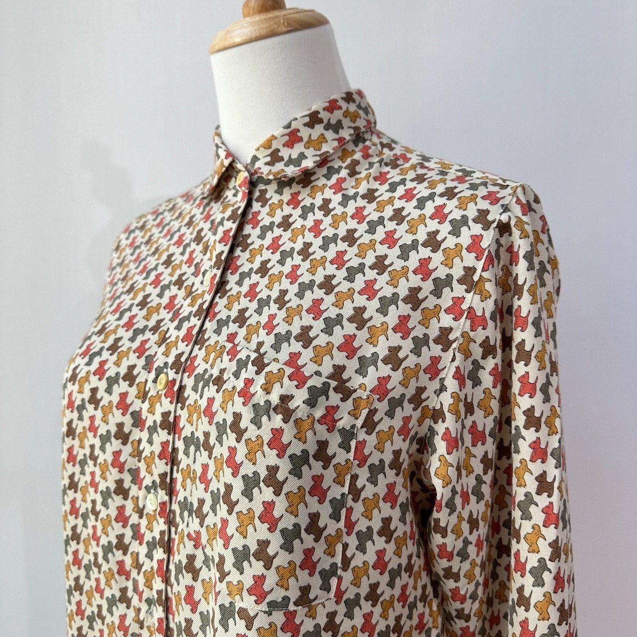 糖果感小狗圖案長袖上衣