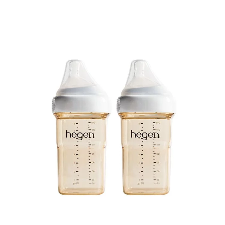 Hegen PCTO™ 金色奇蹟PPSU多功能方圓型寬口奶瓶 240ml (雙瓶組)