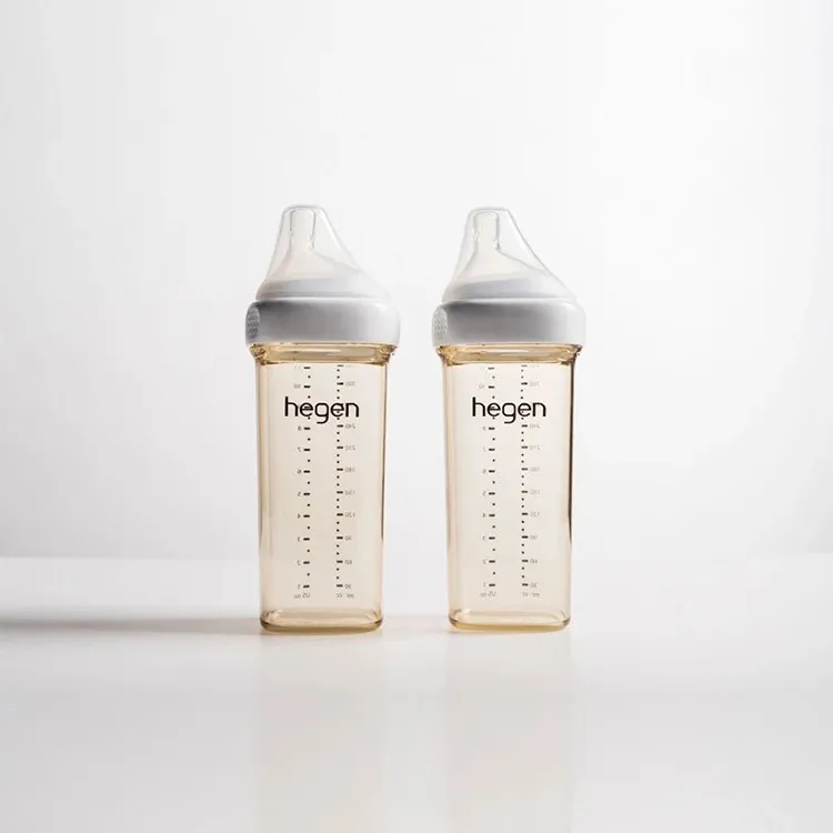 Hegen PCTO™ 金色奇蹟PPSU多功能方圓型寬口奶瓶 330ml (雙瓶組)
