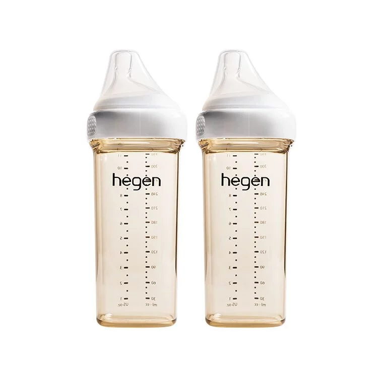 Hegen PCTO™ 金色奇蹟PPSU多功能方圓型寬口奶瓶 330ml (雙瓶組)