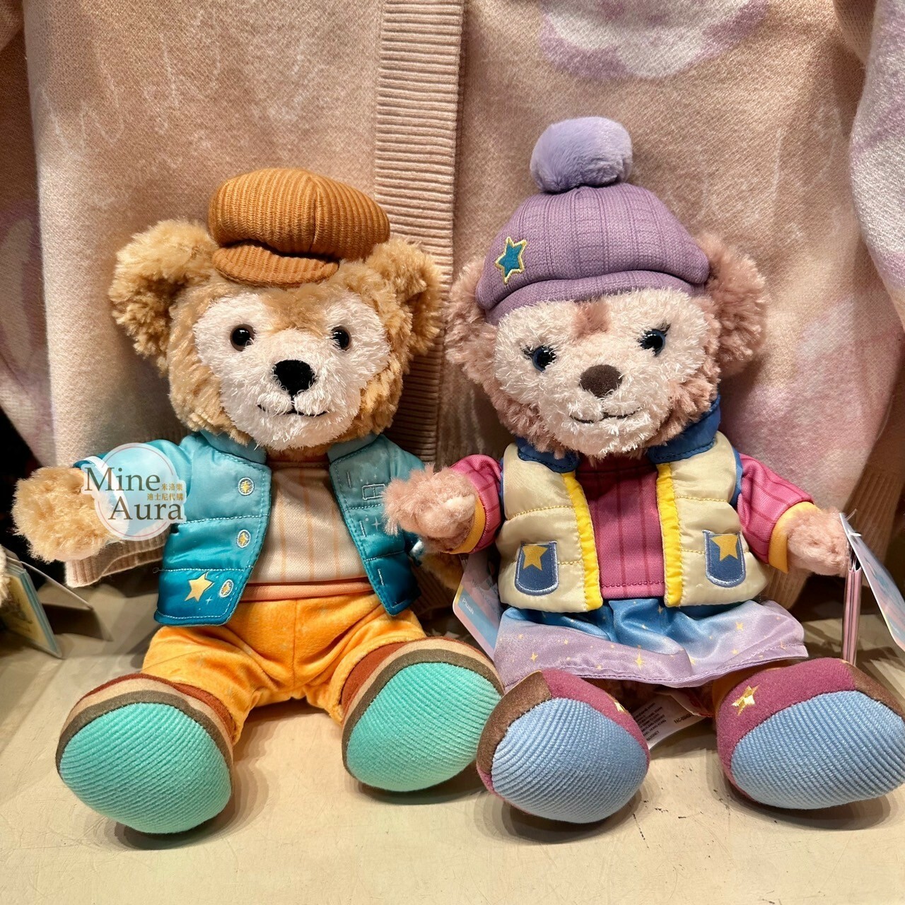 (特價現貨) 冬日系列 達菲 Duffy 雪莉玫 ShellieMay 絨毛 SS號 娃娃 玩偶 -香港迪士尼樂園