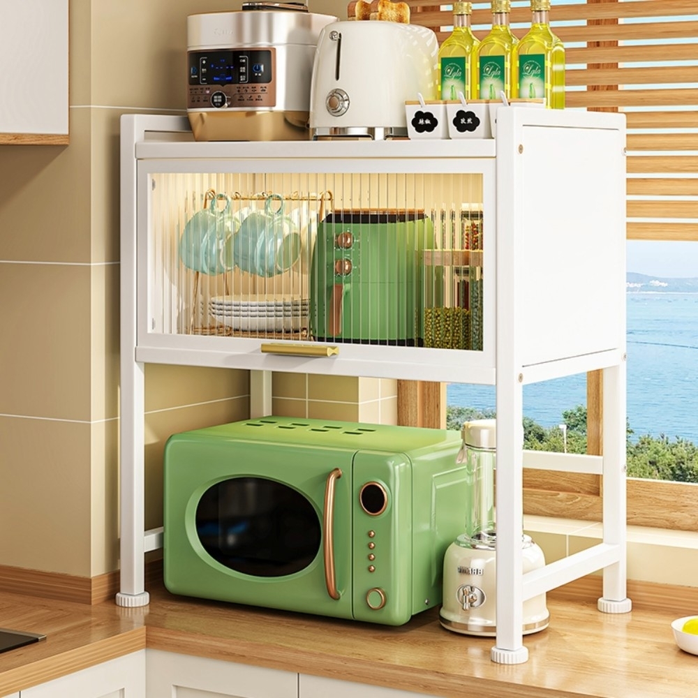 【AOTTO】多功能廚房翻蓋微波爐置物架(KC-052)