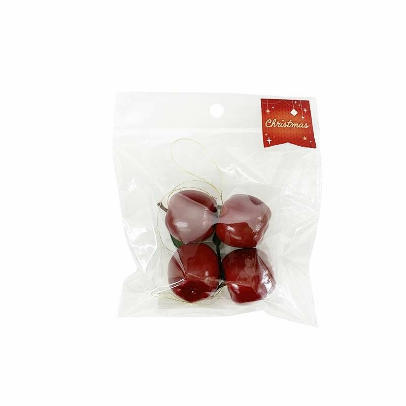 聖誕節裝飾品/蘋果 4入