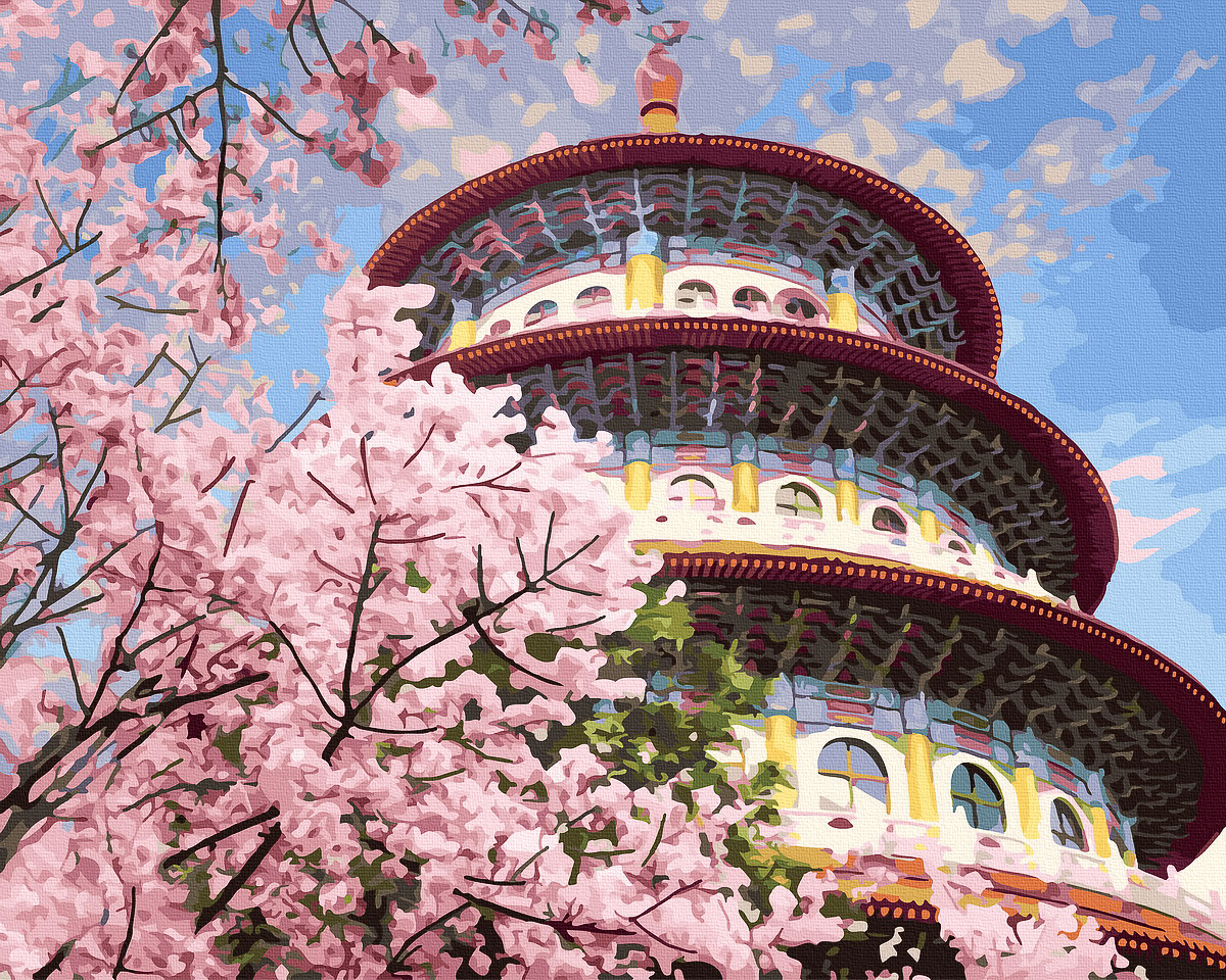 【TW058】 台灣風情誌–淡水天元宮櫻花