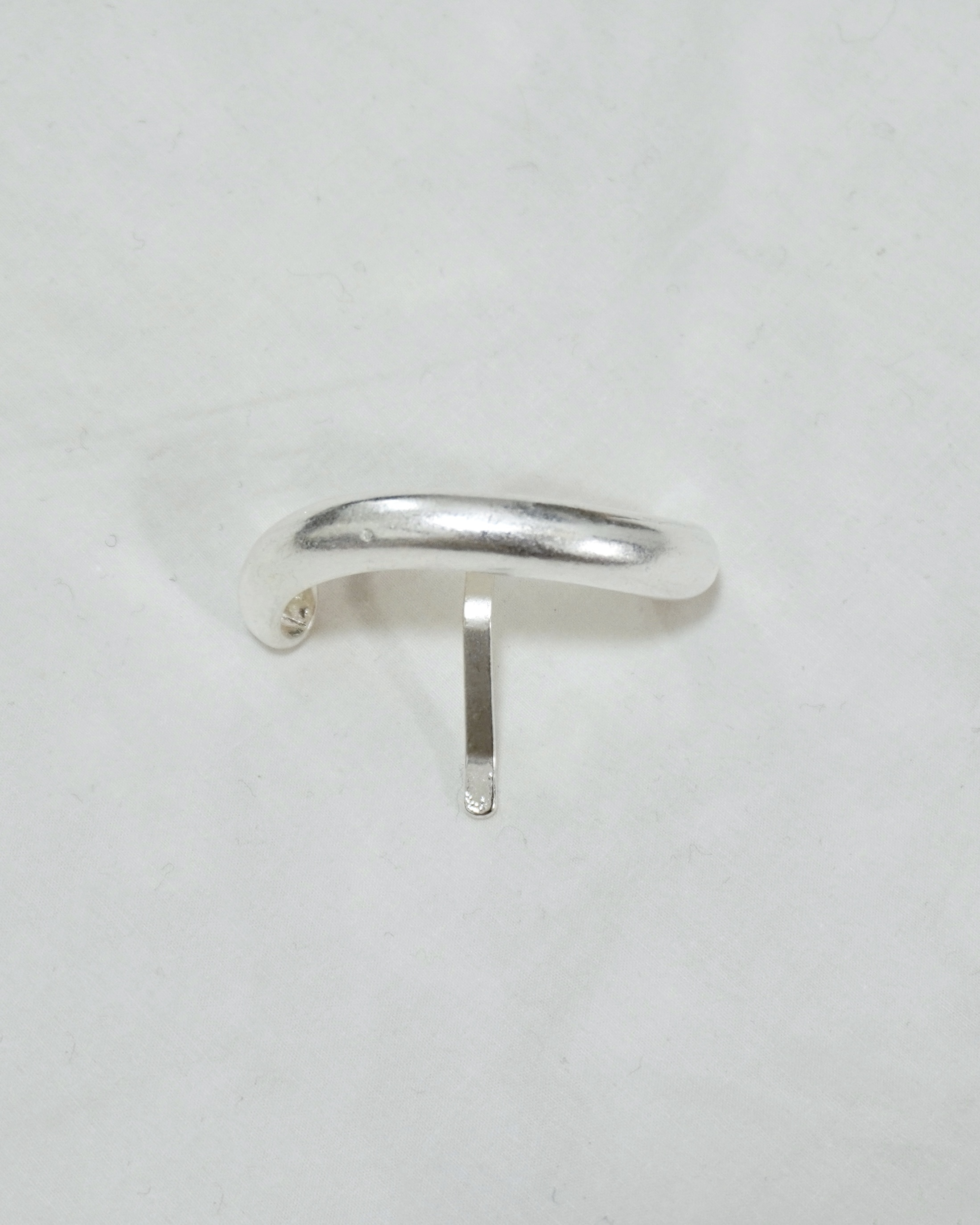 銀色質感弧線一字髮夾