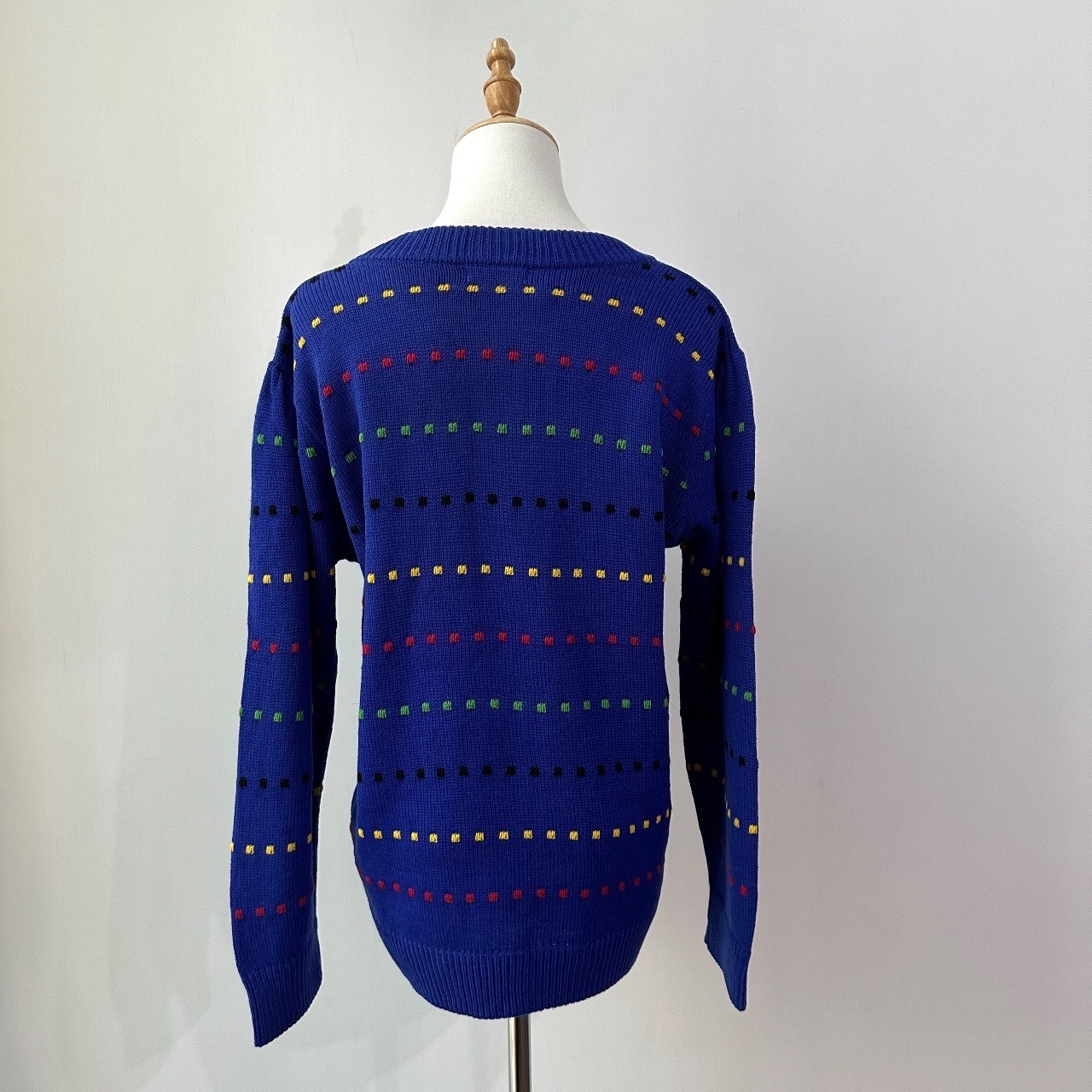 日本製明亮紫彩色點點毛衣外套