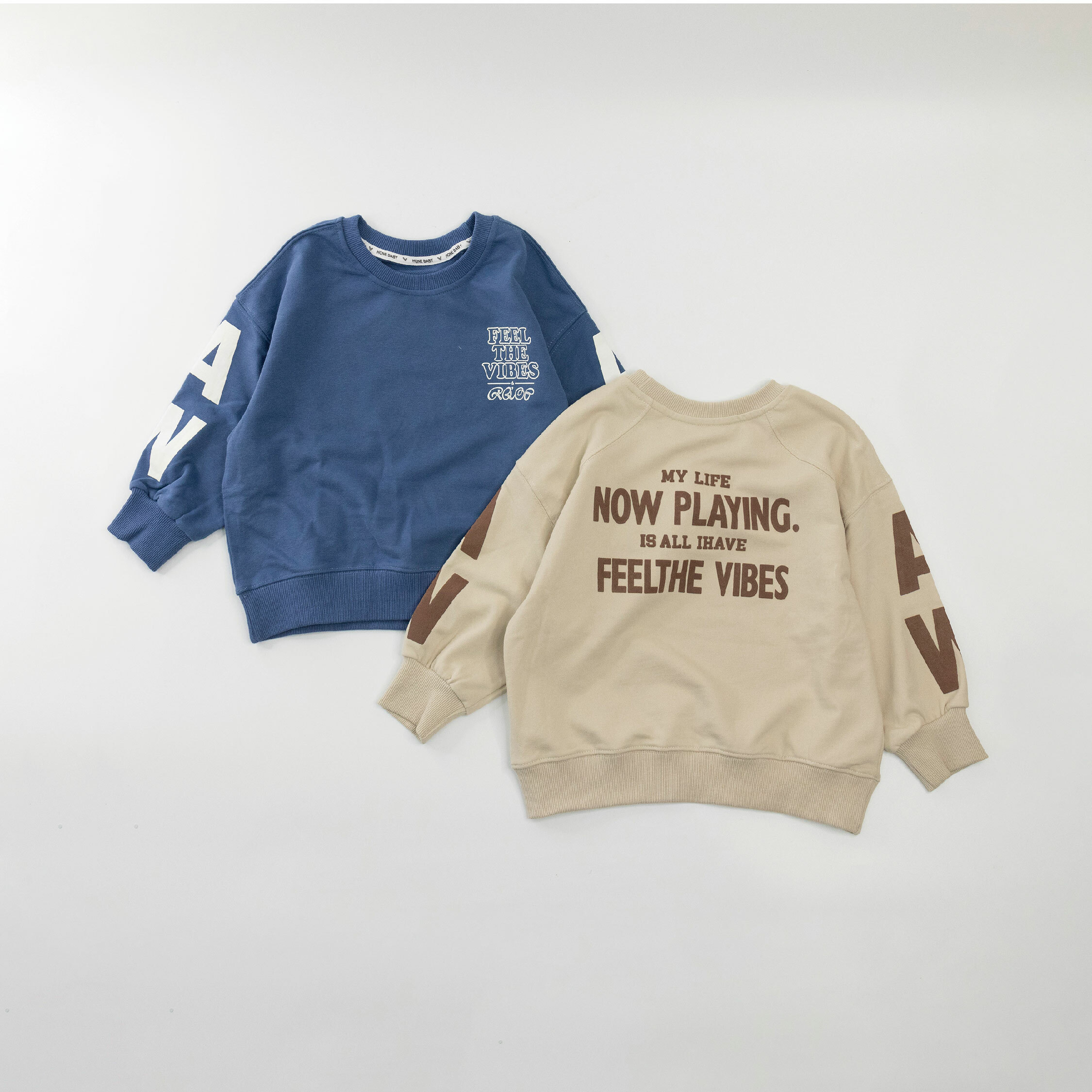 【H35300】質感藝術英字印花圓領上衣