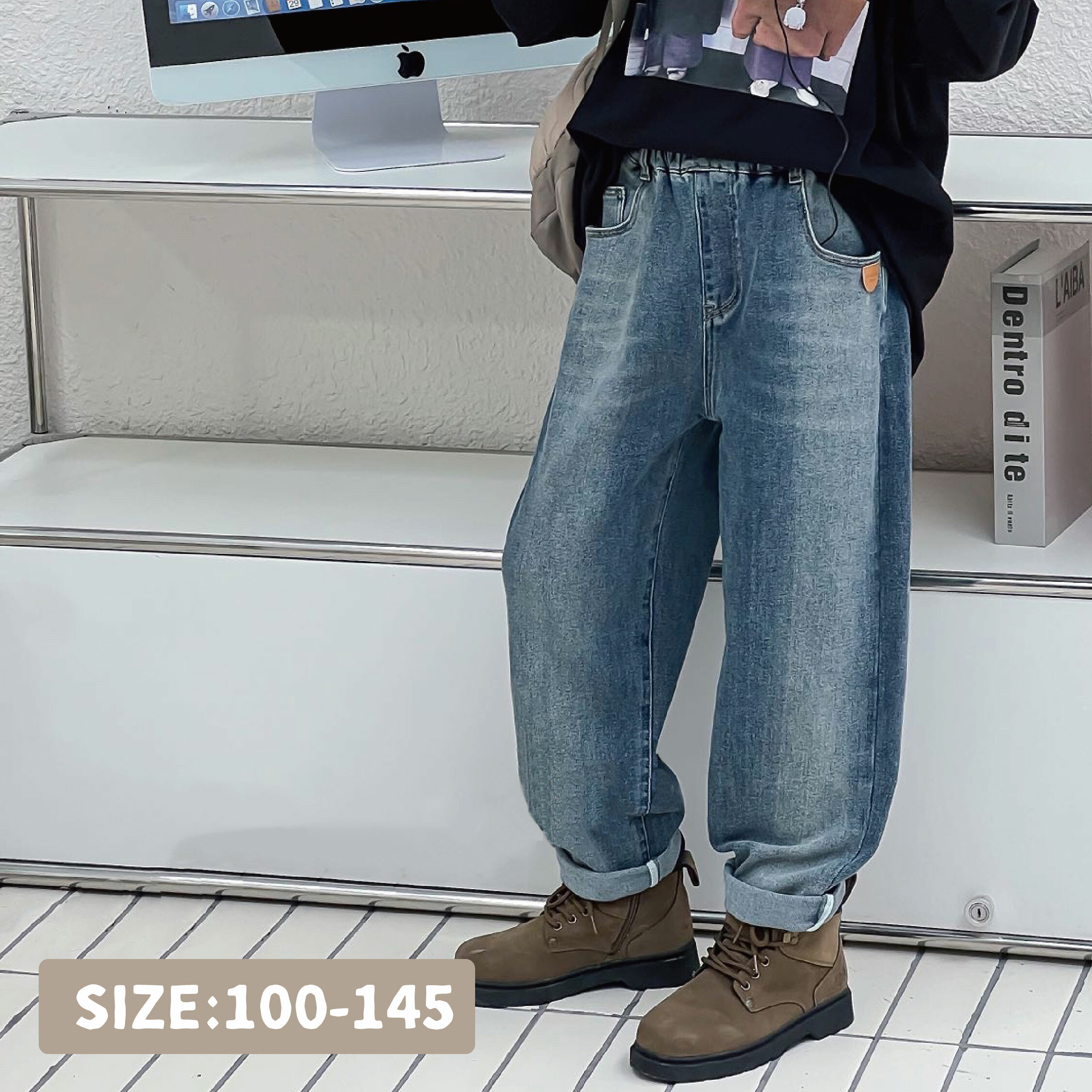 【H35160】百搭基本款質感牛仔褲