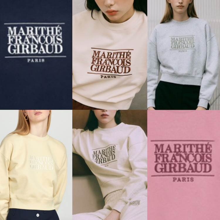 MARITHE FRANCOIS GIRBAUD W Classic Logo Crop Sweatshirt